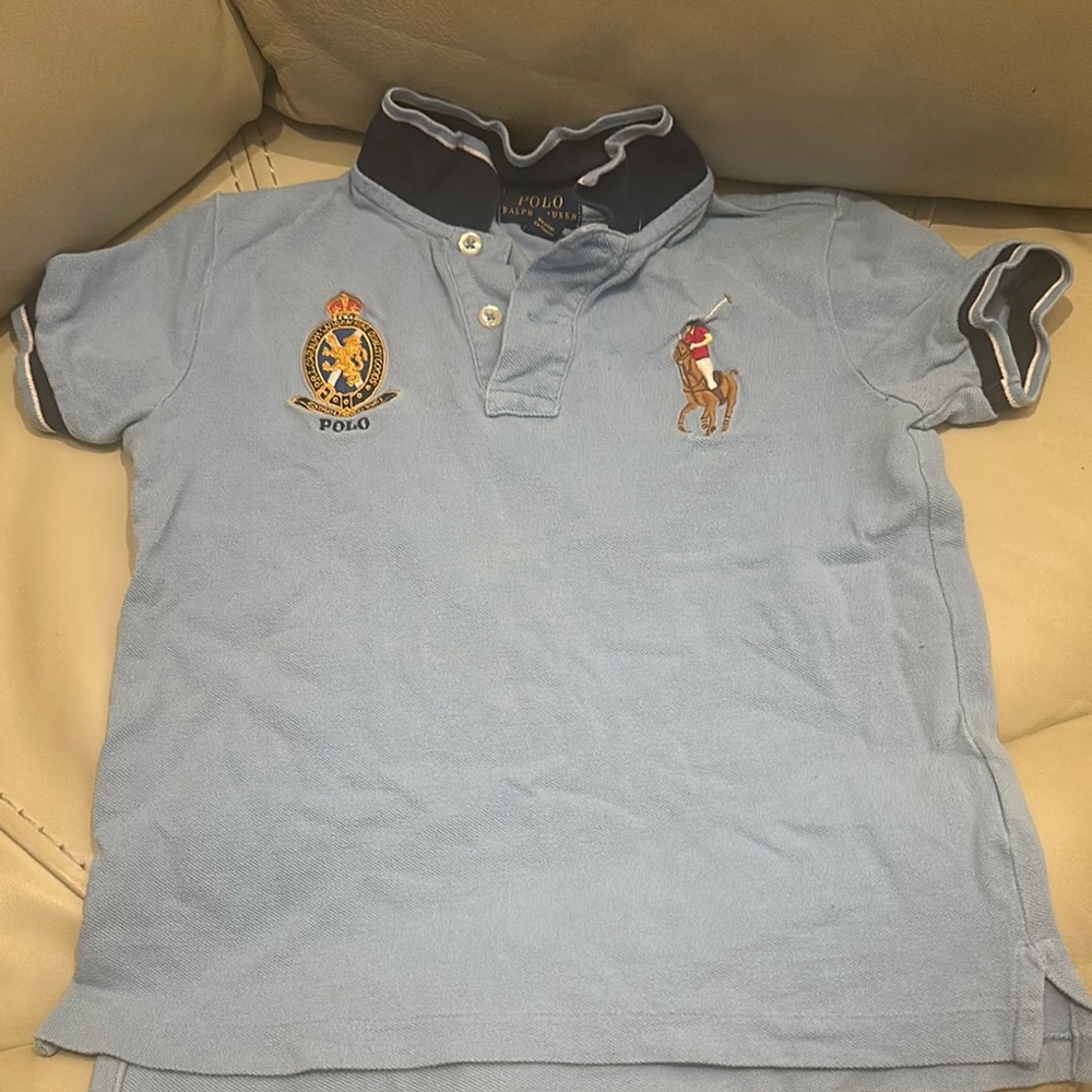 Polo by Ralph Lauren Blue Embroidered Polo Shirt